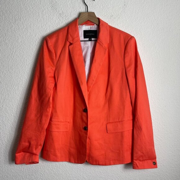 Banana Republic Factory Orange Blazer – Size 14 - Picture 2 of 7